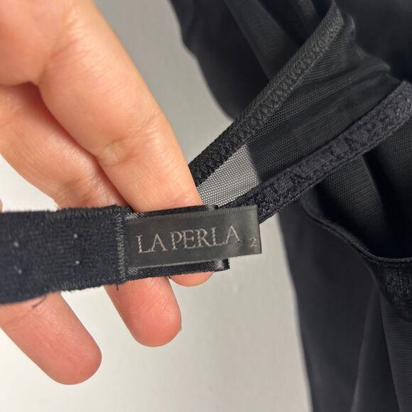 La Perla Silk Bodysuit with Lace and Velvet Detail size 2 (34 US) - Picture 6 of 11